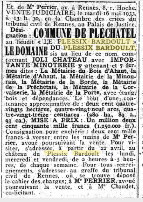 1933 vente plessis bardoult 2